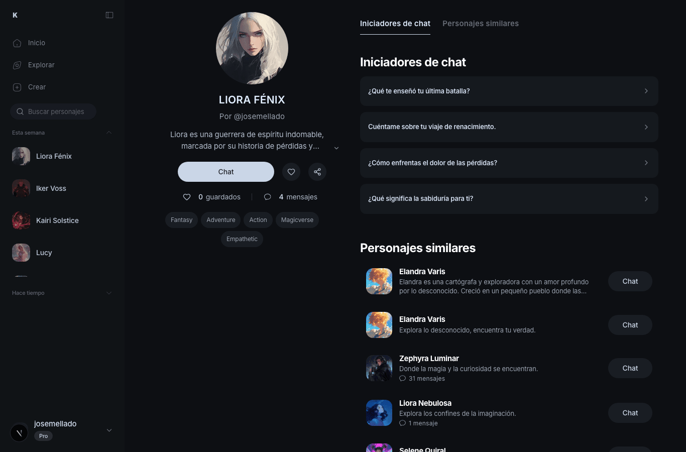 View of Kumi showing the main character space and discovery area.